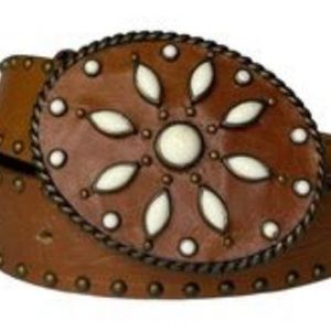 Harold’s Belt with Stone Studded Buckle. Medium.